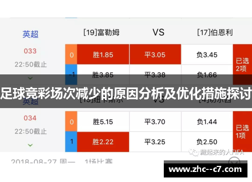 足球竞彩场次减少的原因分析及优化措施探讨 足球竞彩场次减少的原因分析及优化措施探讨